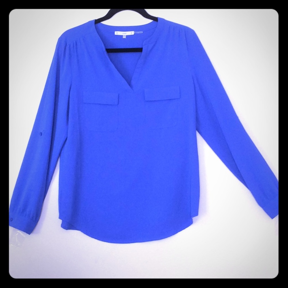 Victoria Blue long-sleeve blouse by Sioni.